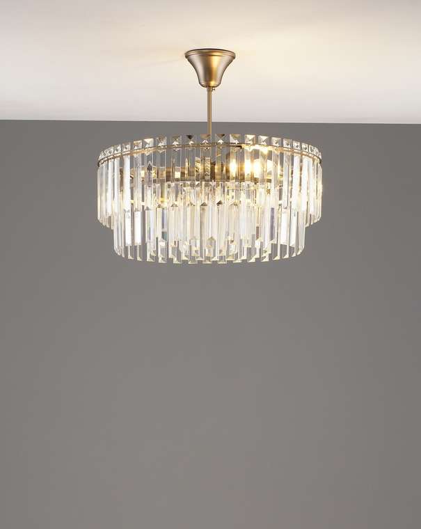 Люстра подвесная Crystal V10737-6P цвета хром