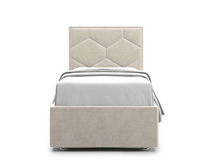 Кровать Premium Milana 4 90х200 бежевого цвета с подъемным механизмом