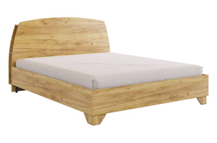 Кровать Виктория-1 160х200 бежевого цвета без подъемного механизма