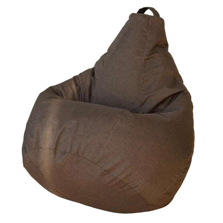Кресло-мешок Груша 2XL коричневого цвета