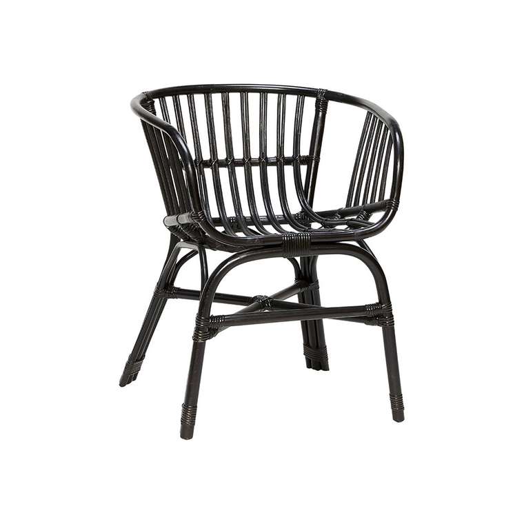 Стул из ротанга черного цвета