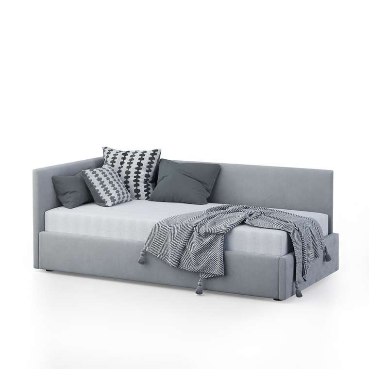 Кровать Меркурий-2 80х190 серого цвета с подъемным механизмом