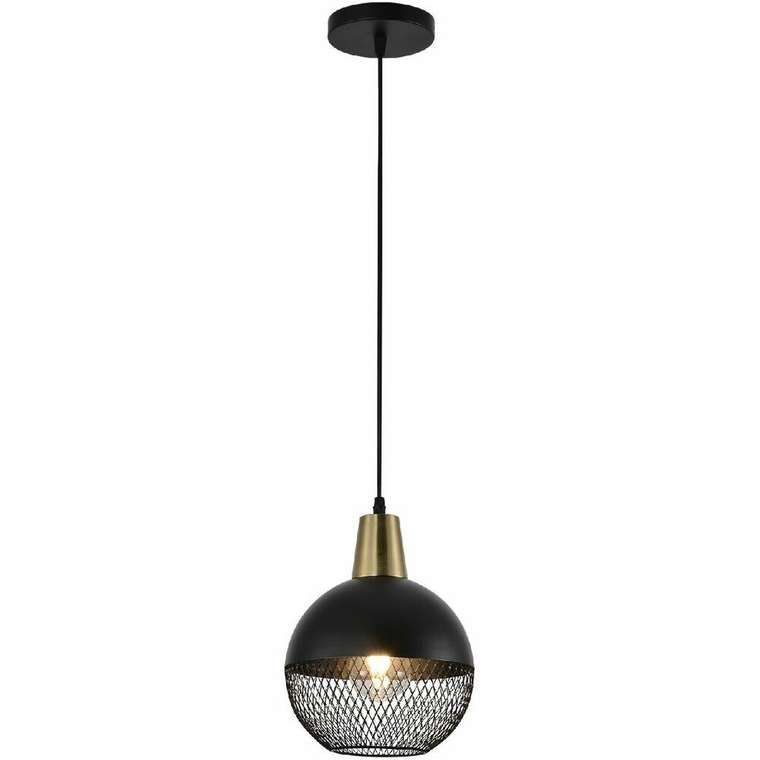Подвесной светильник 03205-3.9-01 BK+COPPER (металл, цвет черный)