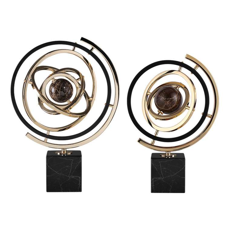 Статуэтка настольная  ArtHomeDecor SATURN 4171 S BLACK & GOLD
