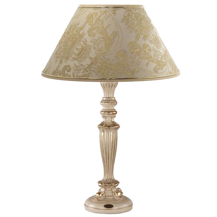 Настольная лампа Богемия бежевого цвета с золотом