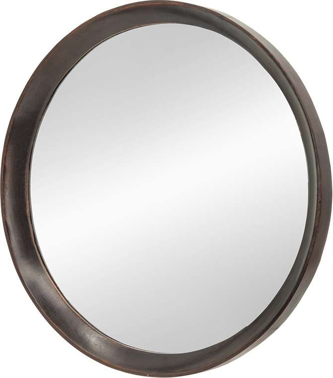 Зеркало настенное в раме коричневого цвета 