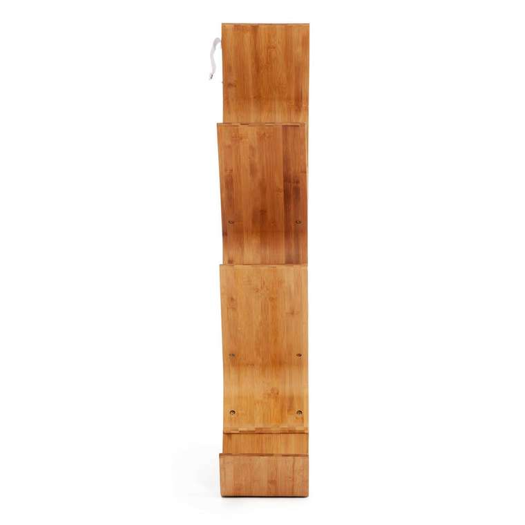 Этажерка книжная из пресованного бамбука светло-коричневого цвета