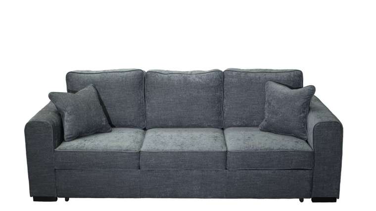 Прямой диван-кровать Майами серого цвета
