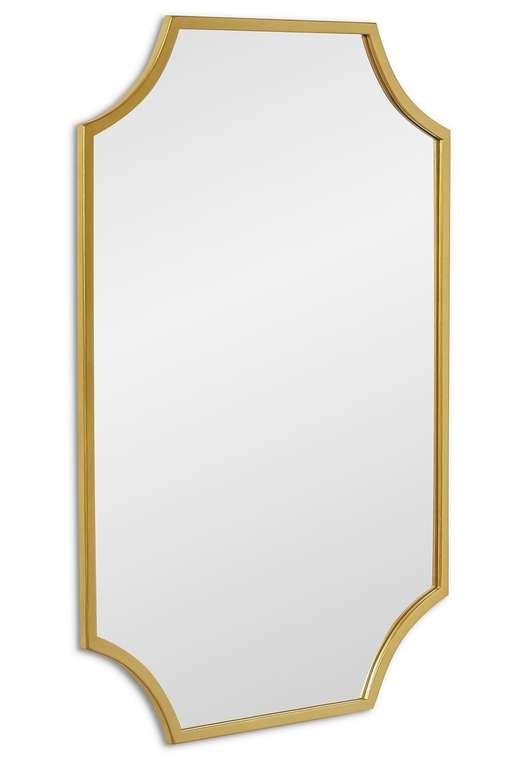Настенное зеркало Lyra в раме золотого цвета