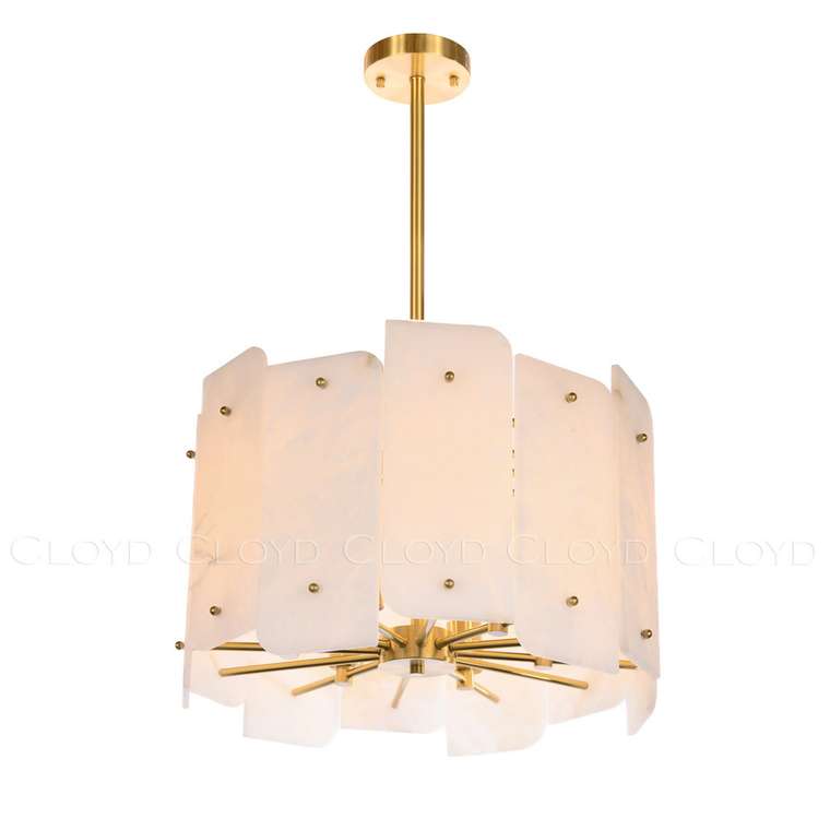 Люстра Cloyd HERCULANUM-C C5 / ?50 см - алебастр - латунь