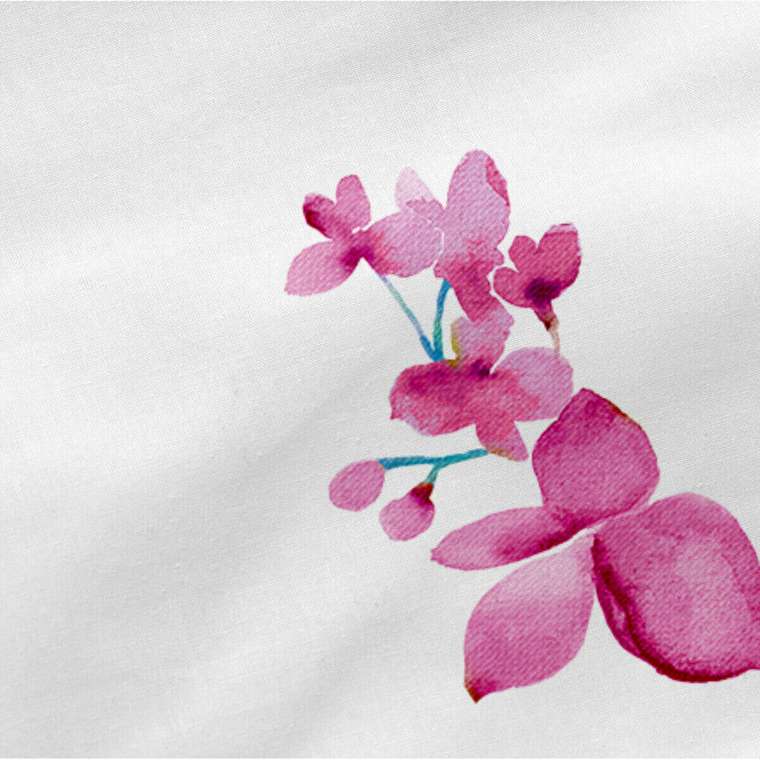 Простынь нижняя Cassia 140x200 бело-розового цвета