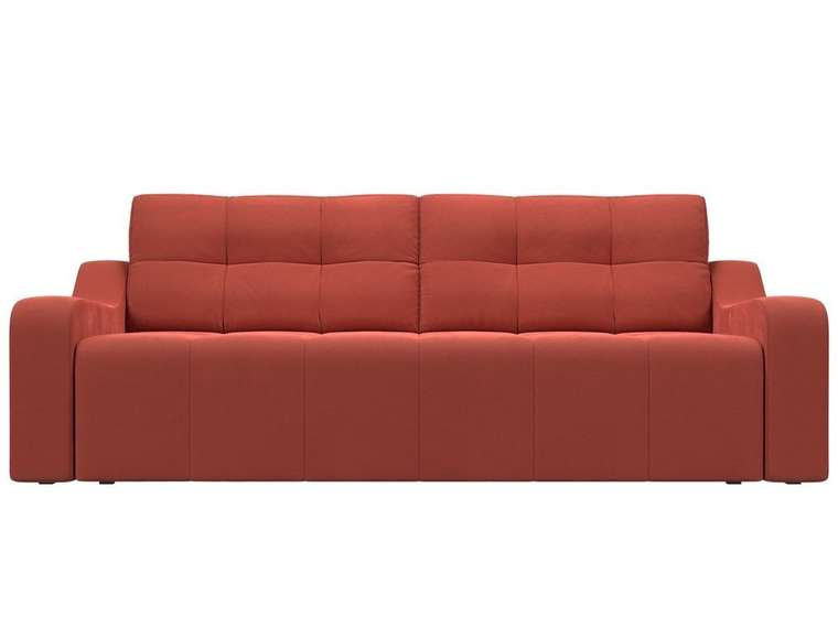 Прямой диван-кровать Итон кораллового цвета