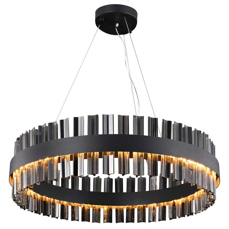 подвесная люстра Marquis черный металл, стекло LED*27W, 2160LM, 4000K, included