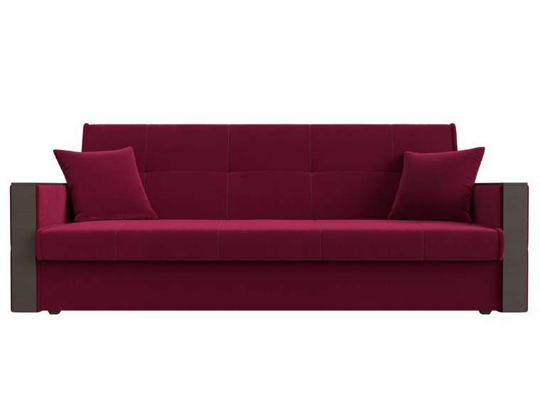 Диван-кровать Валенсия бордового цвета