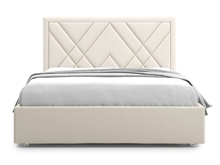 Кровать Premium Milana 2 160х200 светло-бежевого цвета с подъемным механизмом