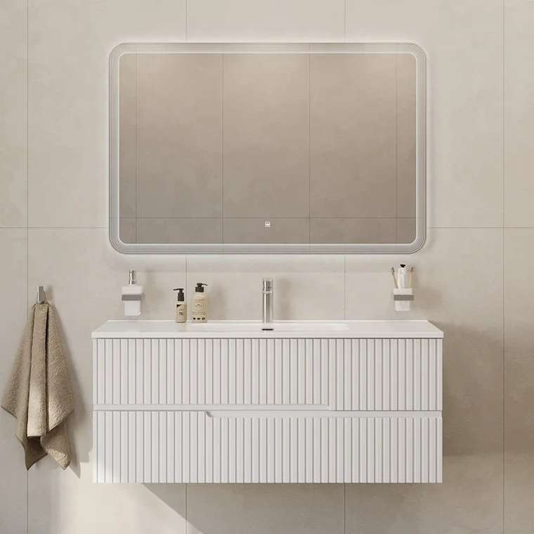 Мебель для ванной комнаты Duet 120 белого цвета