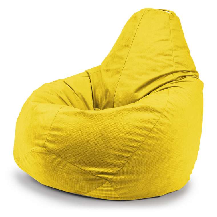 Кресло мешок "Vellut Yellow" XL