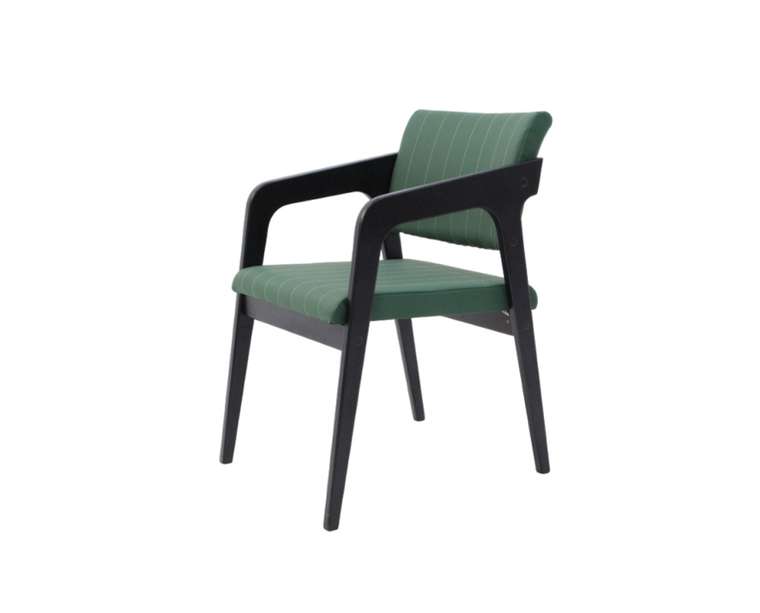 Стул-кресло Шадди чёрно-зеленого цвета