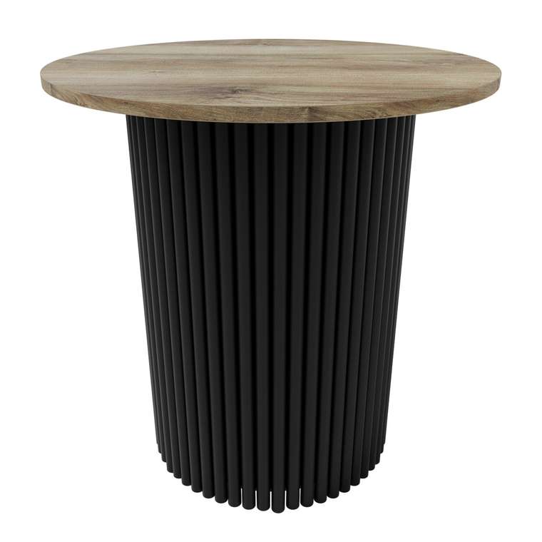 Журнальный стол Trubis Wood S 60 бежево-черного цвета