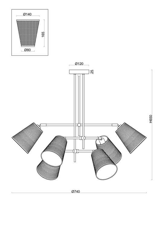 Люстра Freya FR5260PL-06BS Terra Modern