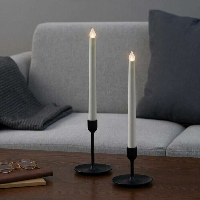 Свеча, LED, белый/внутри, 28 см