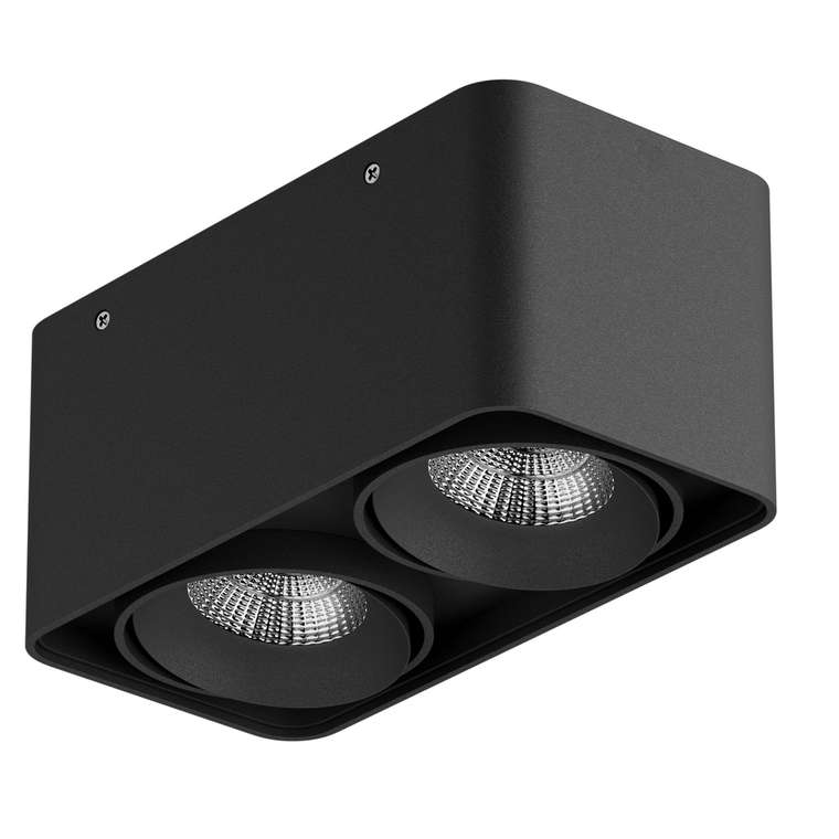 Светодиодный накладной светильник Monocco К 3000 черного цвета