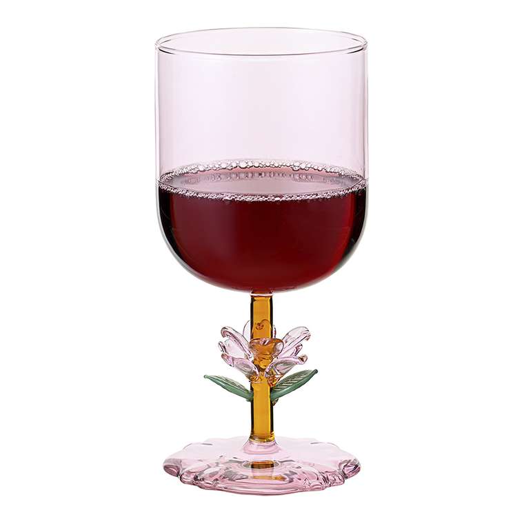 Бокал для вина Herbal 300 мл розового цвета
