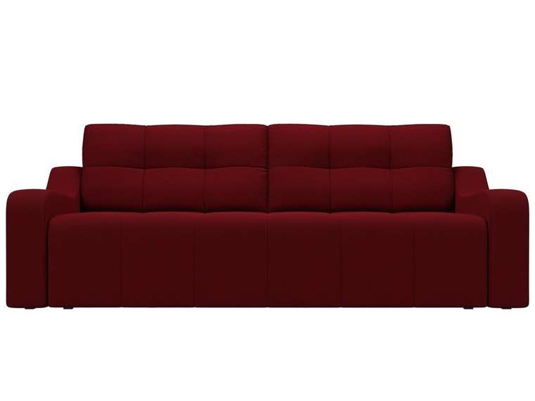 Прямой диван-кровать Итон бордового цвета