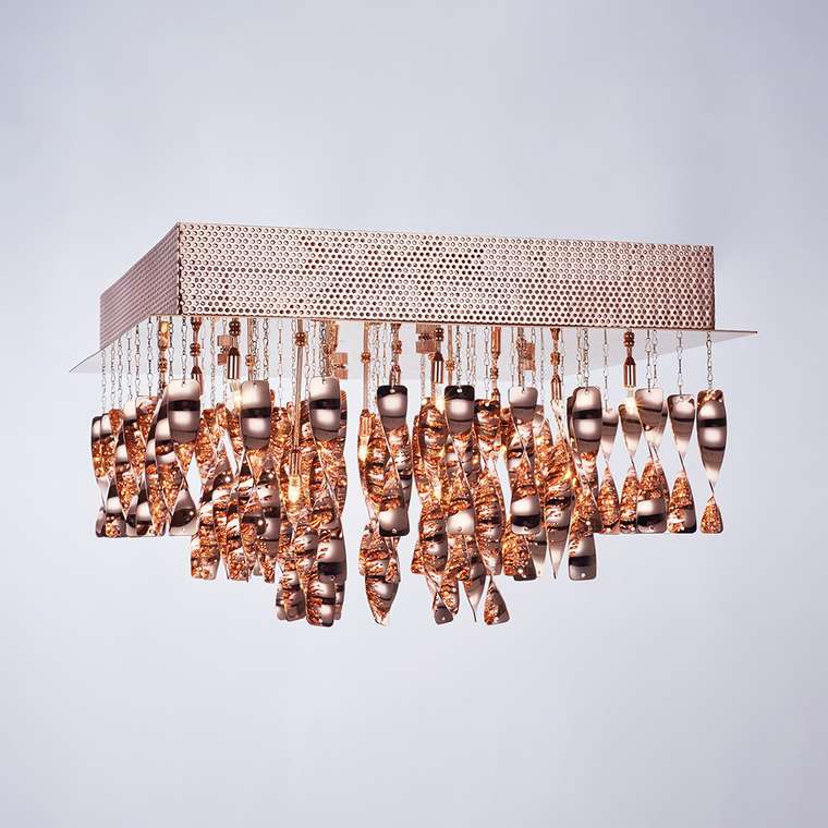 Потолочный светильник Illuminati "Arbor со спиралями из прозрачного хрусталя