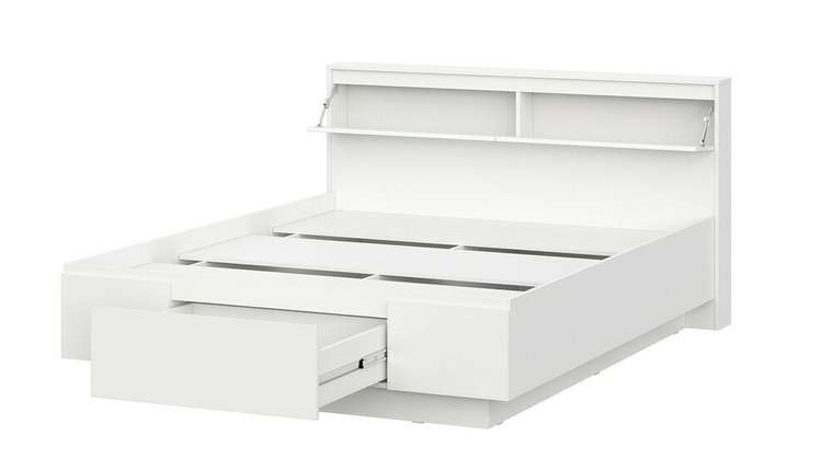 Кровать с основанием Герда 160х200 белого цвета