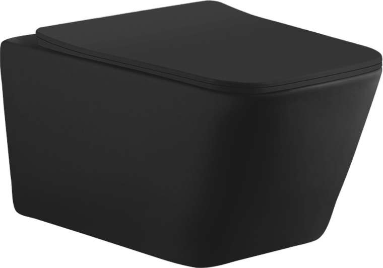 Комплект 3 в 1 инсталляция Berges Novum O3 + Унитаз подвесной Aquanet Tavr-W BW 287011 черный с кнопкой глянцевой хром