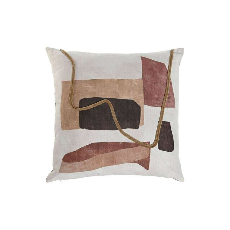Декоративная подушка Boho 45x45 бежево-коричневого цвета