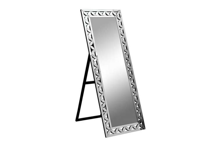 Напольное зеркало в декоративной стеклянной раме 