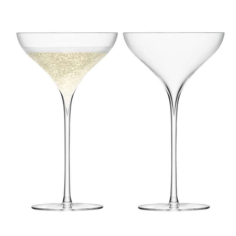 Набор из двух креманок для шампанского Savoy прозрачного цвета