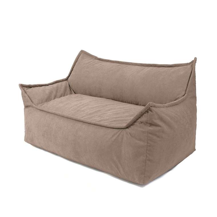 Бескаркасный диван Лофт светло-коричневого цвета