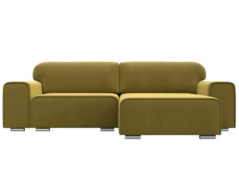 Угловой диван-кровать Лига 029 желтого цвета правый угол