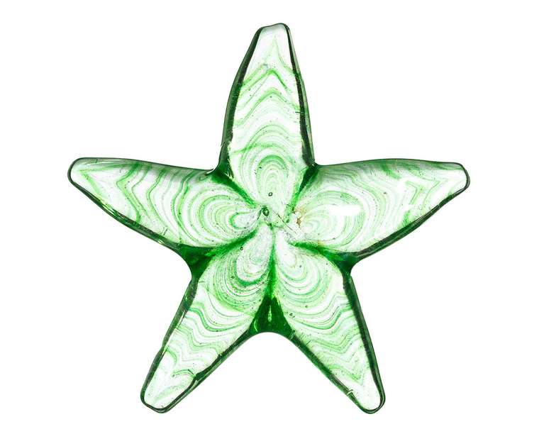 Декор из стекла зеленая звезда