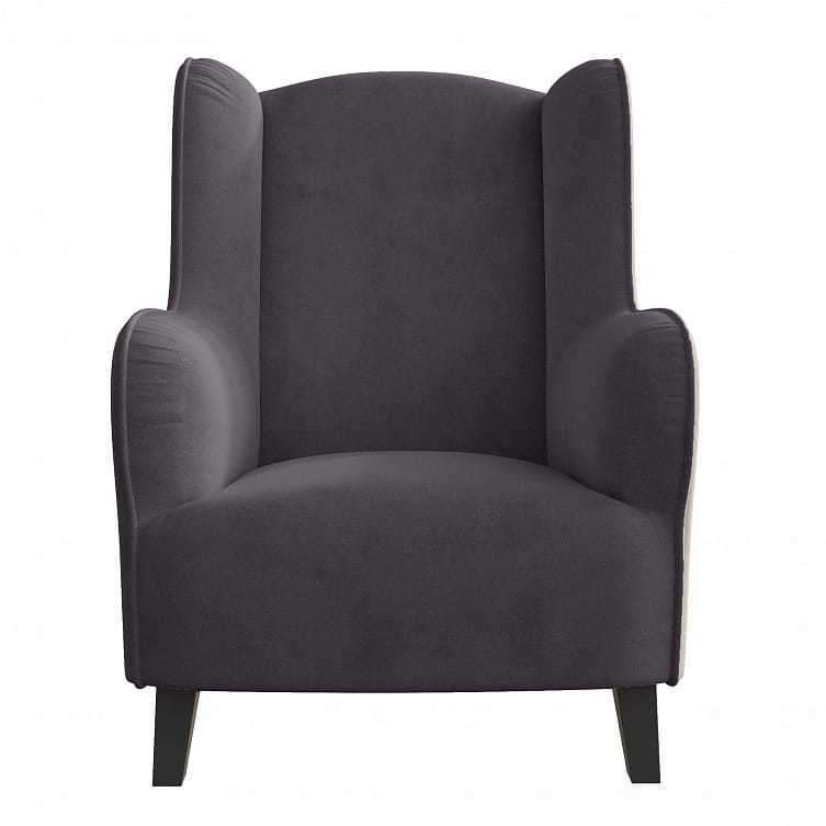 Мягкое кресло Теодор темно-серого цвета
