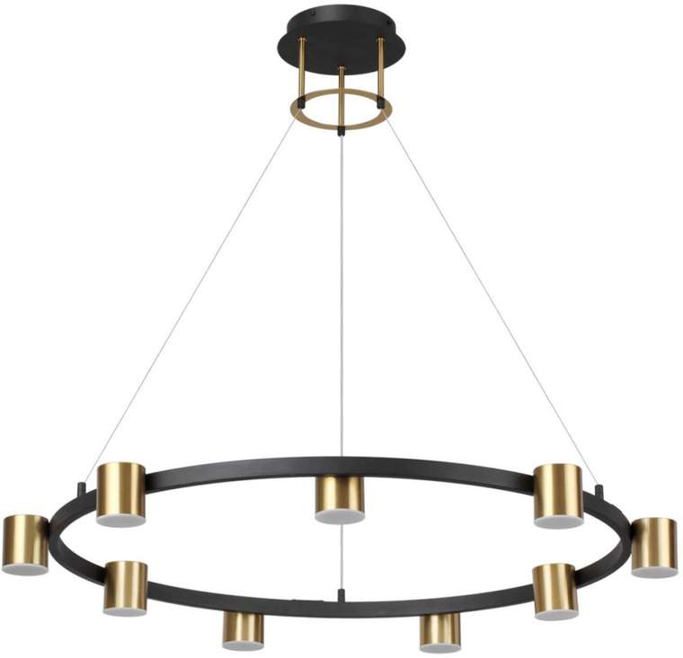 Подвесной светильник с пультом Lumion Flin 6532/58L черный, латунь LED 58W 3000-6000K 2224Лм 220V кольцо