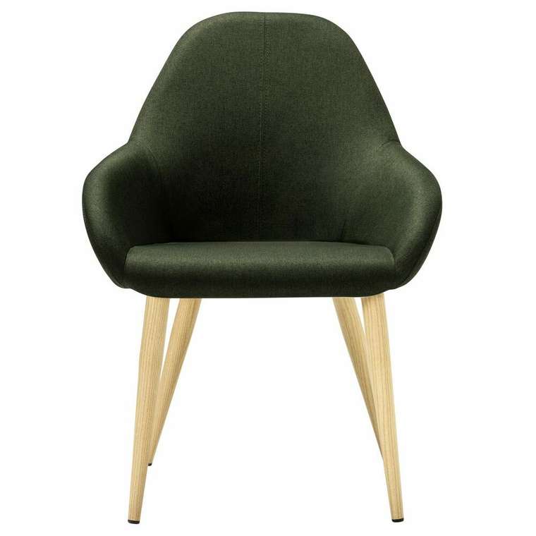 Стул-кресло Kent Diag зелено-бежевого цвета