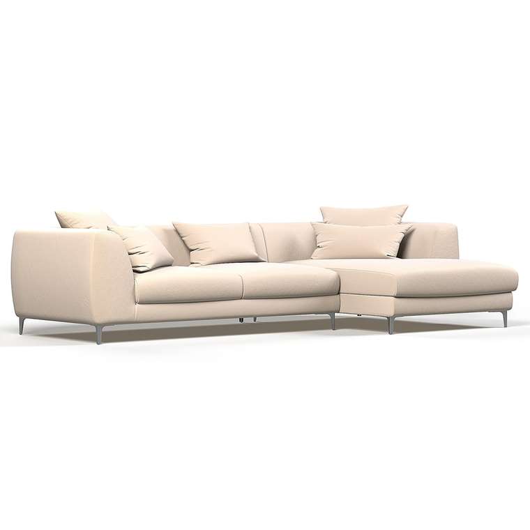 Диван угловой Elegant бежевого цвета правый