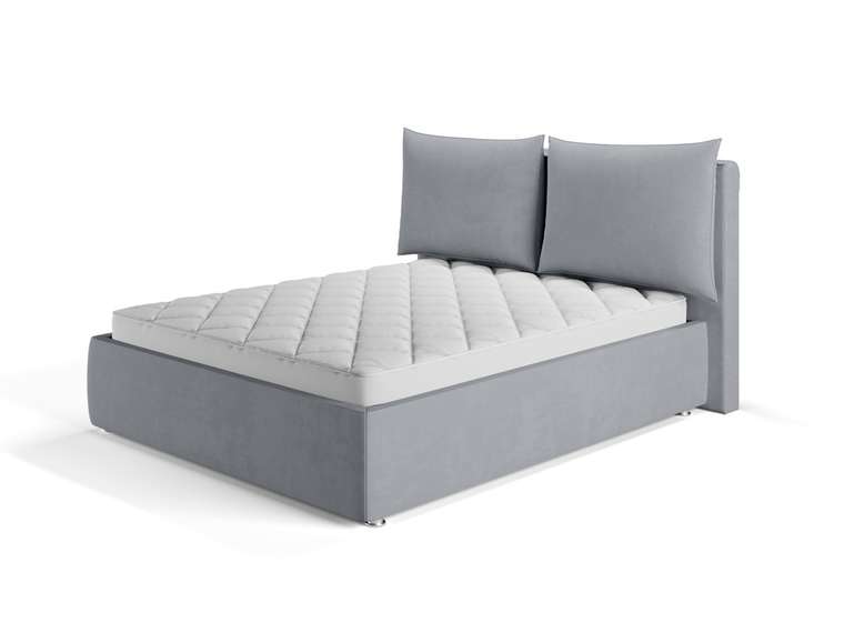 Кровать Адель 180х200 серого цвета без подъемного механизма