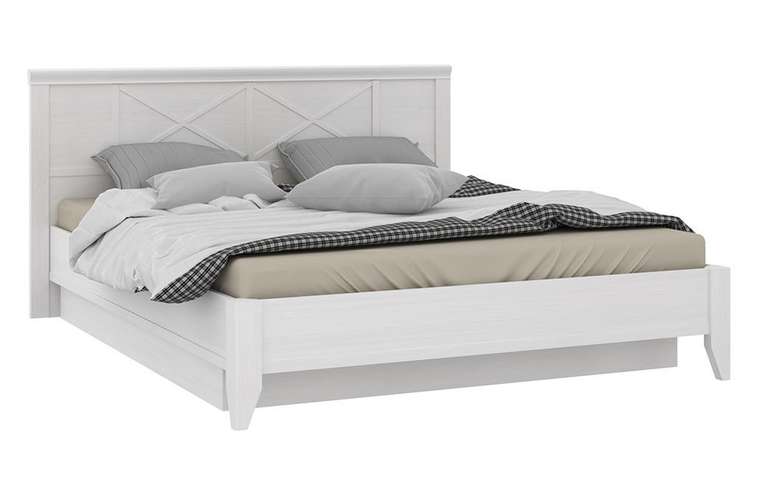 Кровать Кантри 180х200 белого цвета с подъемным механизмом