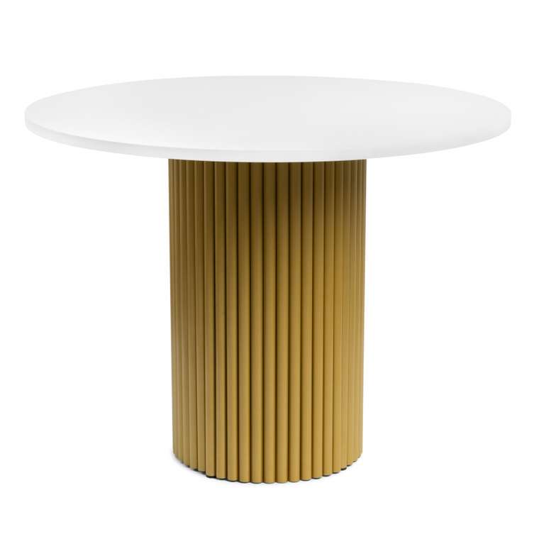 Обеденный стол Барел 100 белого цвета