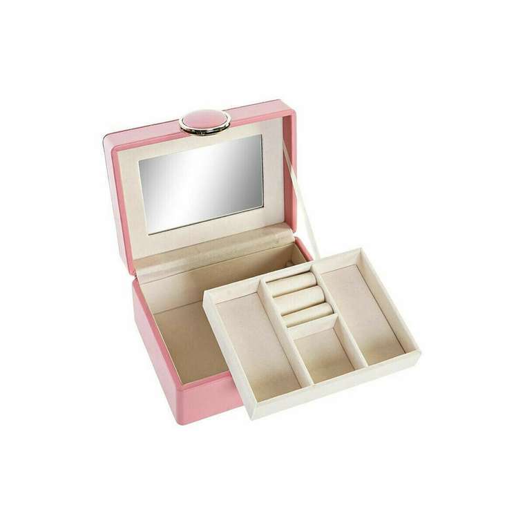Шкатулка Розовый Деревянный MDF 23 x 17 x 10 cm