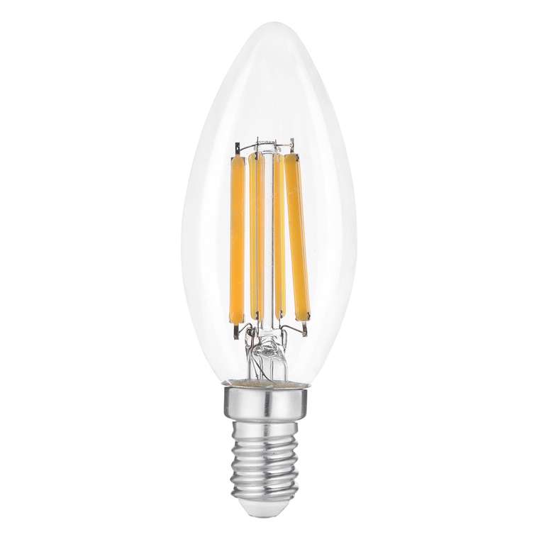 Светодиодная лампа свеча E14 Candles мощность 7W 4200K Transparent