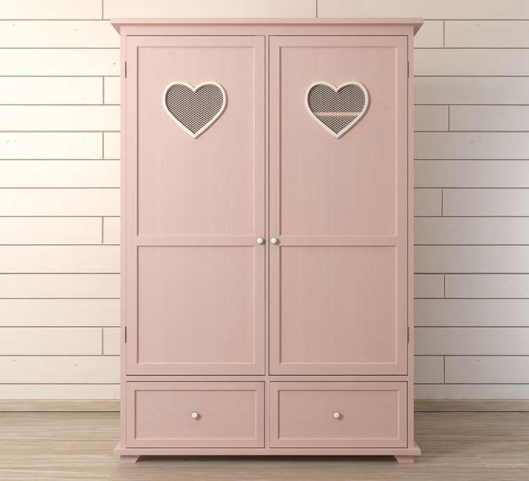 Шкаф двустворчатый Adelina в розовом цвете