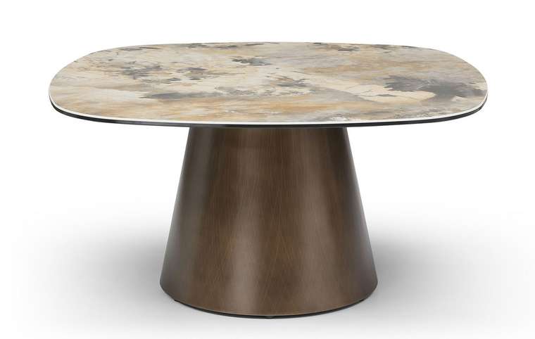 Стол журнальный Melanie 90 коричневого цвета