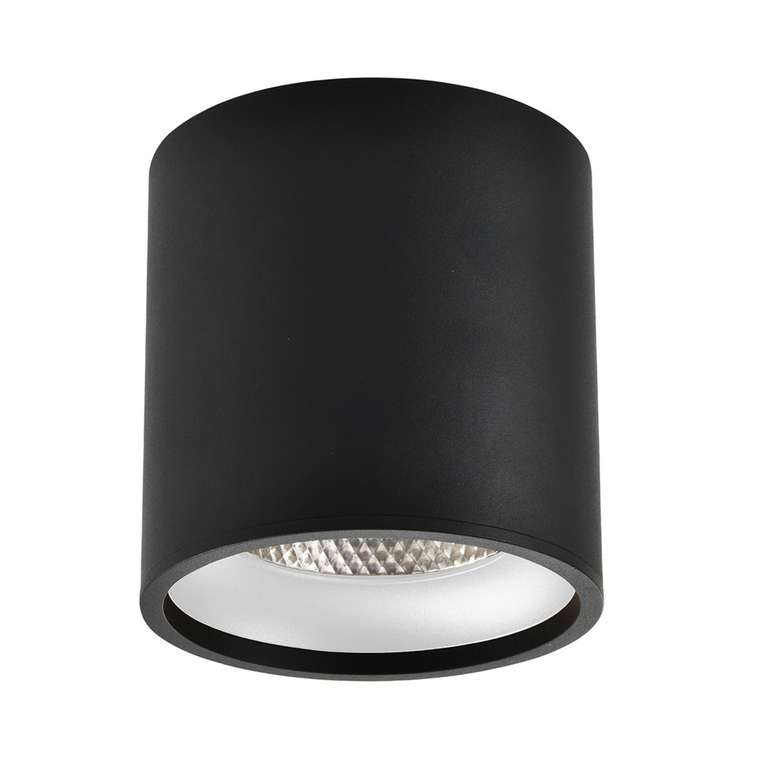 Светильник потолочный Черный LED 1*12W 4000K 840Lm Ra>90 36° IP44 D80xH85 85-265V Накладные светильники