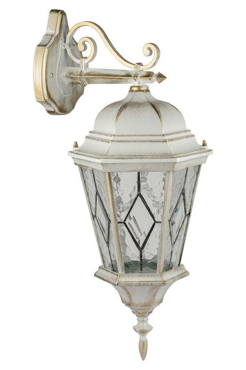 Настенный светильник с белой арматурой фонарь уличный IP44 Oasis Light ASTORIA 2M 91402M 02 Gw cover ромб